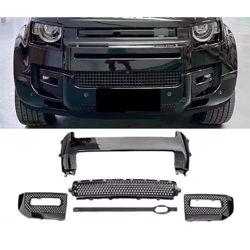 Kit calandres antibrouillard LR Defender 2020-2023 - 5 pièces en noir brillant laqué