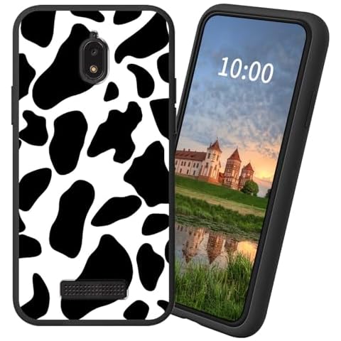 Dikoer Case for BLU View 2 B130DL, BLU View 2 Case for Women Men, Slim Soft TPU Silicone Full Body Shockproof Anti-Scratch Protection Basic Case for BLU View 2 B130DL, Cow Print Cover