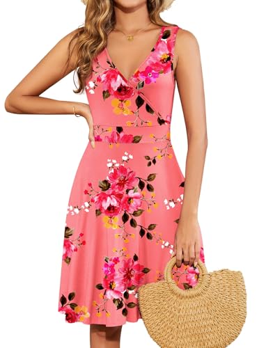 Image of WEACZZY Summer Dresses for Women,Sugar Pink,M