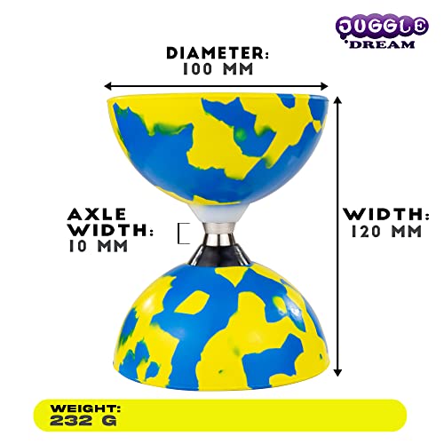 Juggle Dream Jester Diabolo Set, Bearing Axle Professional Diabolo with Wooden Handsticks and Online Learning Video - Image 2