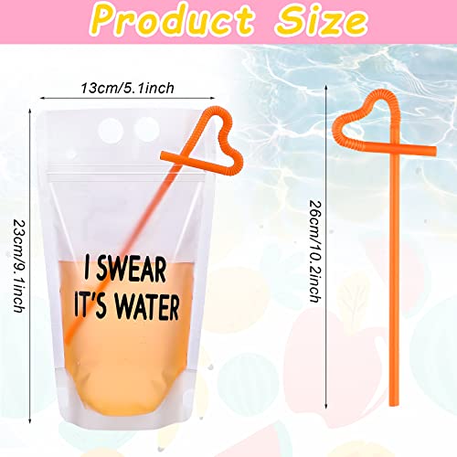 Honeydak 30 sets bolsas para bebidas con pitillos coloridos miniatura 3