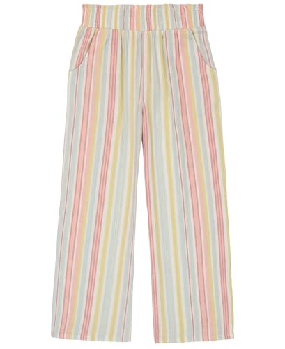 Image of Billabong Girls' New Waves Mid-Rise Wide Leg Pants, Elastic Waistband, Front Pockets
