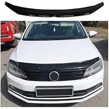 Bonnet Protector for Volkswagen Jetta 6 2011-2019 Piano Black Bug Shield & Hood Deflector Front Stone Guard Hood Cover
