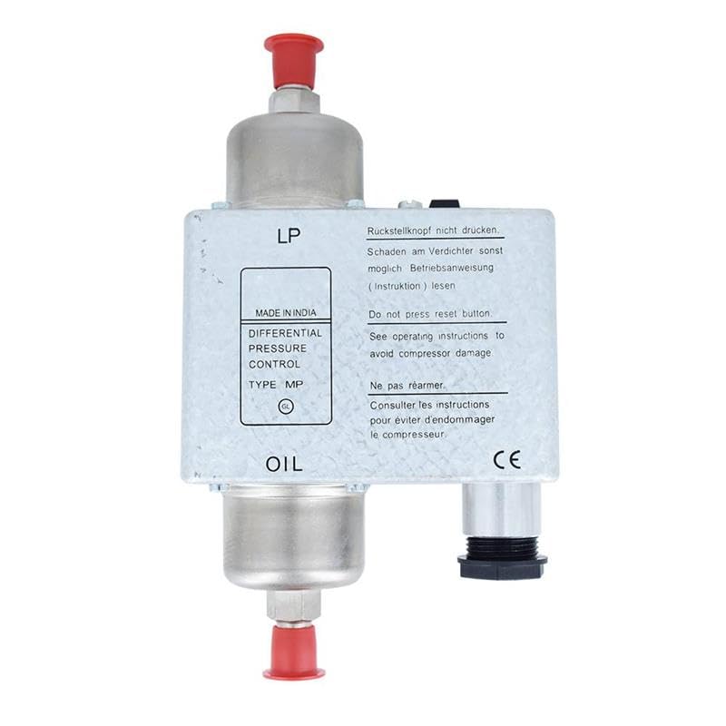 Oil Differential Pressure Switch (Range: 0.30 to 4.50 bar) with Connection Thread ¼ in for HCFC & HFC Refrigerant, Air Conditioning Plants and Refrigerating Systems | Model: Danfoss MP55-picture-14