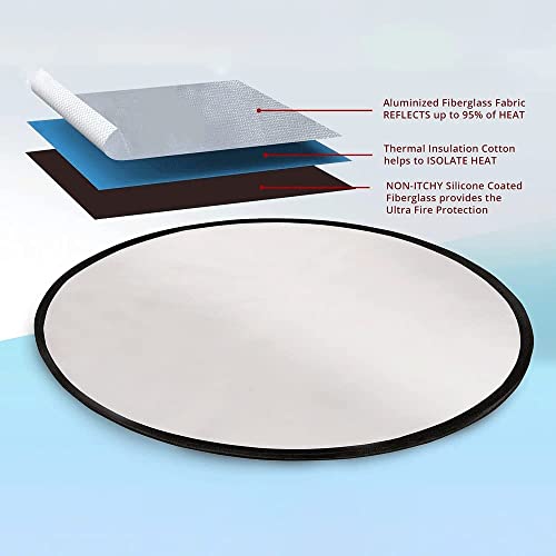 Vtyeutp Fireproof Mat For Fire Pit Mat 30" Round, Fireproof Mat For Patio, Deck, Grass, Lawn, Heat Shield, Fire Resistant Pad For Outdoor, Fire Pit Accessories(30 Inch) #TOP5