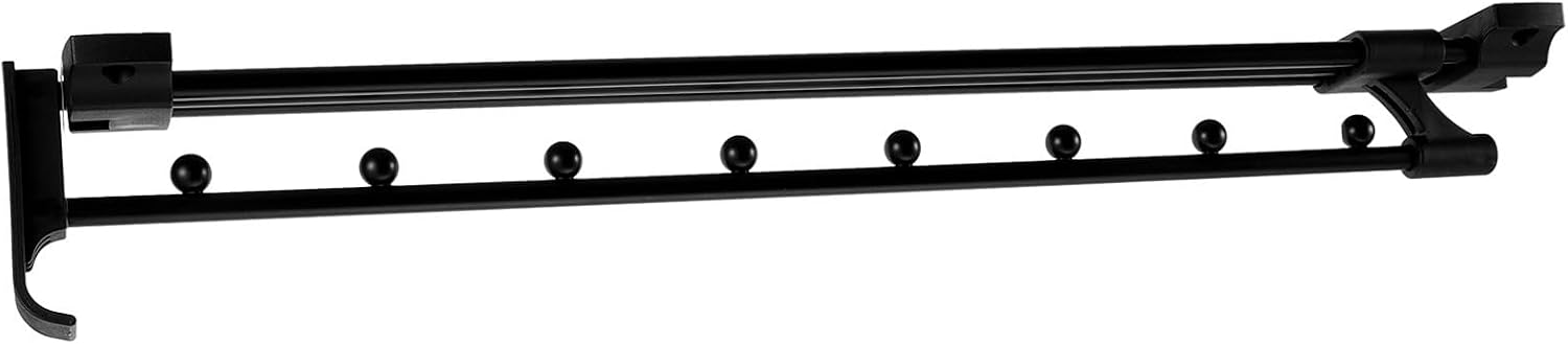 Heavy Duty Wardrobe Hanger Bar 450mm Retractable Closet Mounted Clothes Rod Abs Clothes Rail for Home Closet Storage and Hanging