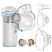Nebulizador bebe & adultos, Nebulizador portatil con función de carga con boquilla y 2 mascarillas, para uso doméstico y de viaje（Blanco luna）