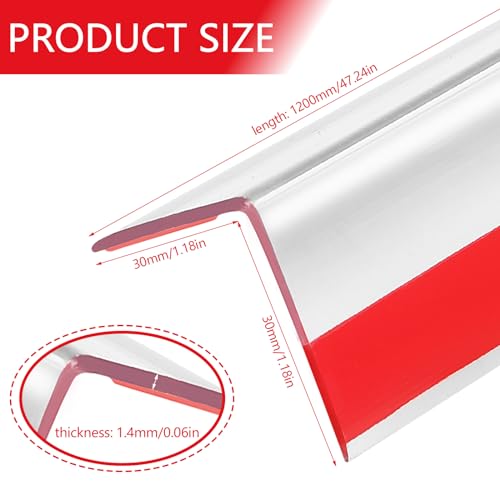 Image of Wall Corner Protector, Clear Self-Adhesive Corner Guards for Walls, 2 PCS 31.5'' / 47.2'' Transparent Wall Corner Guard Edge Protector (47.2'')
