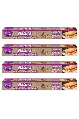 776456 Natura 4 Adet Ağartılmamış Organik Hazır Kesilmiş Pişirme Kağıdı 10'lu