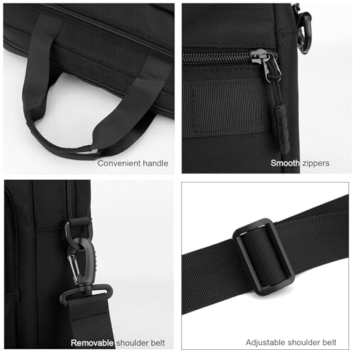 Maletín para laptop 14 pulgadas negro impermeable miniatura 4