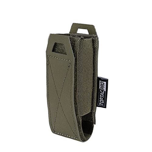 Toptacpro Single Pistol Mag Pouch Molle Elastic Open Top Mag Pouch For 9Mm .40 S&W .45 Acp Mp5 Mag Pouch（Ranger Green） #TOP28