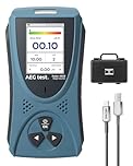 Geiger Counter AEGTEST Radar-5633 Portable Nuclear Radiation Detector with LCD Screen, Rechargeable Dosimeter for Beta Gamma X-ray Detection, Measures in CPM μSv/h μR/h μSv - Blue