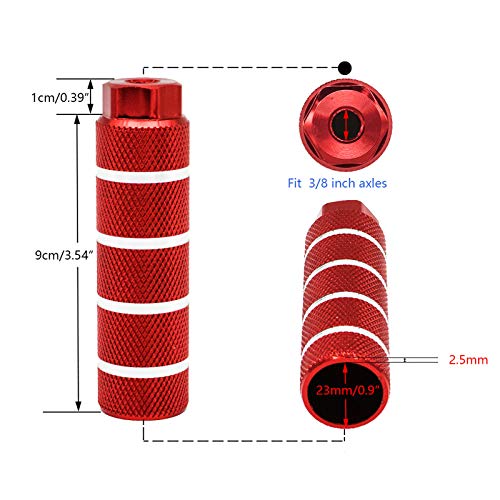 image for OUTLETNY Bike Pegs, 3/8 inch - 26 Teeth Aluminum Alloy Bike Pegs Anti-