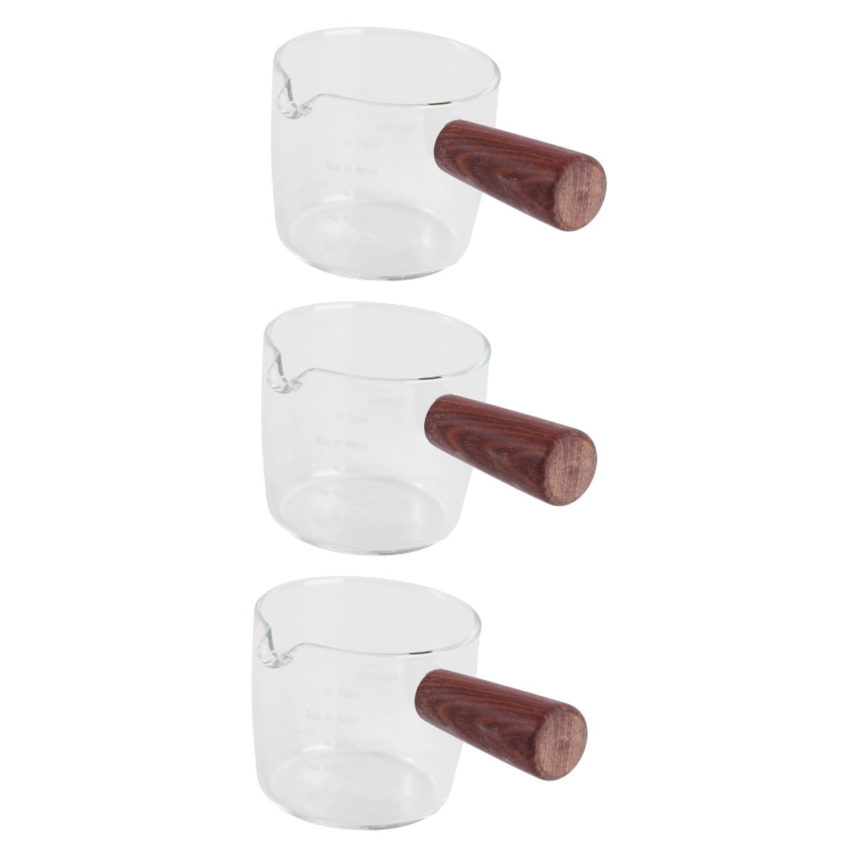 IMIKEYA 3 Pièces Tasse De Lait Petit Pot à Lait Pichet Triple En Verre D'espresso Petit Pichet En Verre Mini Tasses à Café à Café Crémier Beurre Le Dessert Un Céramique