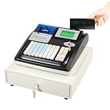 WENBINGSHOP Cash Register for Small Businesses, Electonric caja registradora para negocio w/ 3Method/200Dept/10000Items/ /50Clerks/9Vat Rate Setting,Supports Scanner Scale External Printer(Black)