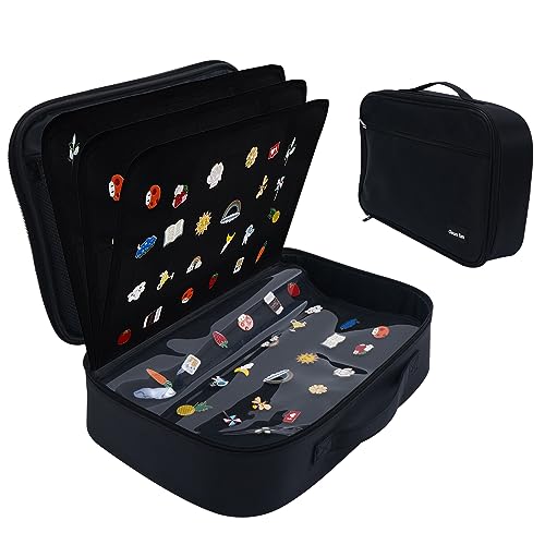 Oeun fan Enamel Pin Display Bag Pin Transaction Book, 12 Page Collectible Pins Board Storage Organization Box Suitable For Various Sizes Of Pins, Travel Brooches, Sports Medals by Oeun fan - Used condition - US$23.28