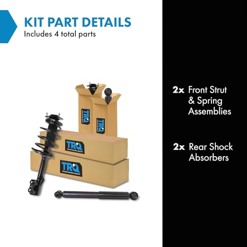 Image of TRQ Front and Rear Complete Strut Assembly & Shock Absorber Kit Complete Strut & Coil Spring Assembly Compatible with 2010-2015 Lexus RX350 2010-2014 RX450h