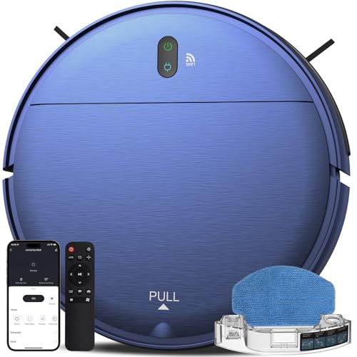 ZCWA Robot Vacuum and Mop Combo,2.4GHz WiFi Link Vacuum Robot,4 Cleaning Mode Robotic Vacuums Cleaner,APP/Remote Aspiradora Robot,Self-Charging Robot Vacuum for Pet Hair,Stains,Carpets,Corner by ZCWA - Used condition - CA$61.88