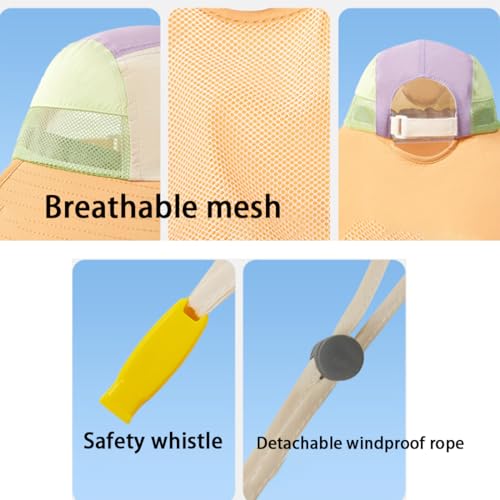 Kids Girls Boys Summer Sun Hat Unisex Adjustable Children Wide Brim Summer Beach Sun Cap3