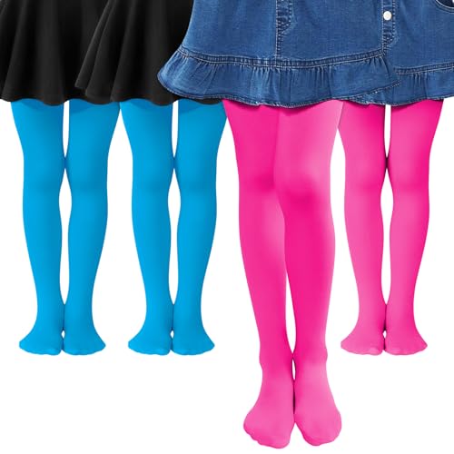 4 Pairs Girls Ballet Tights Kids Dance Footed Leggings Girls School Tights Toddlers Dress Semi Opaque Stockings