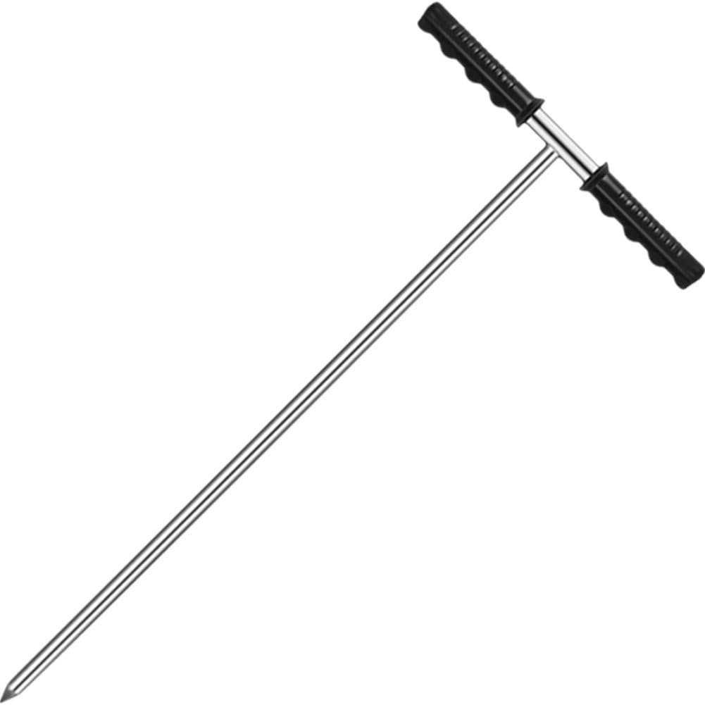 Varilla De Sonda De Suelo De Metal, Herramienta De Localización De Tanques Sépticos con En T, Varilla De Sonda De Tierra Ajustable De 48 Pulgadas, Acero para Sondeo De Azulejos, Tubería De