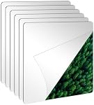 6 Pack Acrylic Mirror,8x8 Inch Self Adhesive Acrylic Tiles 2mm Thick Mirrors Stick on Mirrors for Wall,Flexible Plastic Mirror Sheets Wall Stickers for DIY Decoration in Living Room Bathroom