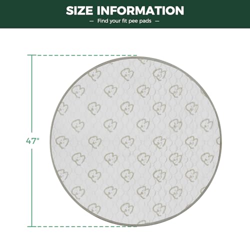 Image of FXW Washable Pee Pads for Dogs, Leak-Proof & Non-Slip, Specifically Designed for Whelping Box, 47 inch Round, Khaki, 2 Packs