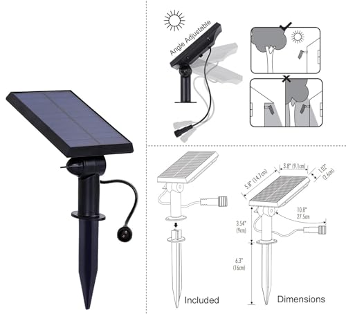Brightech Ambience Pro Replacement Solar Panel &ndash; Compatible ONLY with with Brightech 1W Remote Controlled LED String Lights &ndash; Commercial Grade Weatherproof Backyard and Patio Lights - 1 Solar Panel