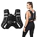 ZELUS Weighted Vest, 6lb/8lb/12lb/16lb/20lb/25lb/30lb Weight Vest with Reflective Stripe for Workout, Strength Training, Running, Fitness, Muscle Building, Weight Loss, Weightlifting, Black(16 lb)