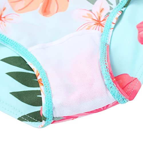 Image of BAOHULU Toddler Girls Swimsuit One Piece Cute Floral Dress Swimwear 3-8 Years