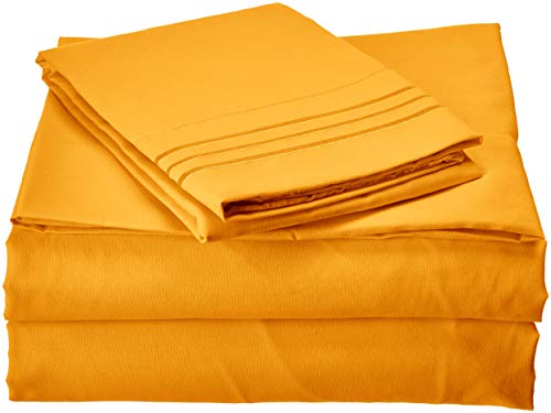 Elegant Comfort Wrinkle & Fade Resistant 1500 Premier Hotel Quality Luxurious Silky Soft 4 pc Sheet Set, Deep Pocket Up to 16