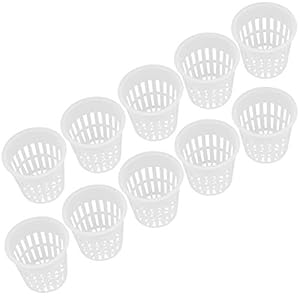 Esenlong 10 stks/set duurzaam veilig plastic hydrocultuur mand cup voor tuin balkon planten (wit)
