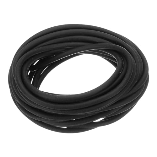 QUARKZMAN Tira de Sellado de Espuma de Silicona, 3mm(0.12) de Diámetro y 4 Metros(13.12 Pies) de Largo, Cordón Redondo de Goma Esponja de Sellado de Caucho Sólido, Negro
