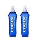 Utobest morbido borraccia d' acqua pieghevole pieghevole corsa bottiglie con cannuccia 600 ml/350ml BPA senza PVC (350ml) (UT203-500ml)