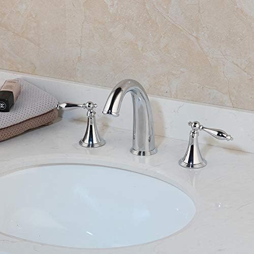 Mitigeur baignoire cascade en laiton massif et finition chrome miroir chic