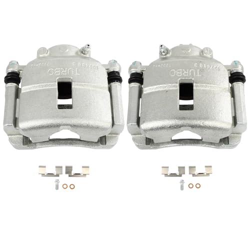 Image of SCITOO 18B4689 18B4688 Front Left & Right Disc Brake Calipers w /Bracket Fit For Ford For Excursion 2000,For Ford For F-250 Super Duty 1999-2000,For Ford For F-350 Super Duty 1999-2000, Double Pistons