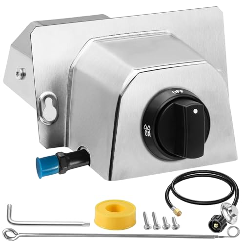 CSZKJXPA Pizza Oven Accessories Gas Burner Rttachment for Karu 12 and Karu 12G Outdoors Pizza Oven Propane Burner Includes 5FT Propane Hose with Gas Regulator Pizza Oven Propane Conversion Kit.