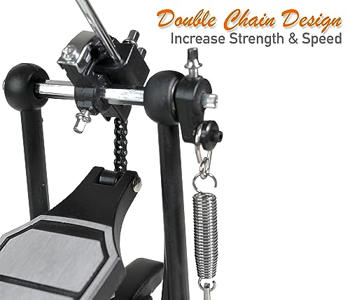 Image of Softline Pro SP41 Bass Drum Pedal Single Chain Drive Kick Pedal with Adjustable Spring Tension, Non-Slip Footboard & Classic Felt Beater Drum Pedal for Beginners & Professional Drummers (SP41-Single)
