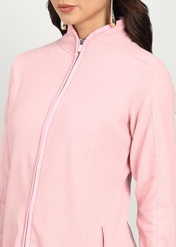 Image of Alan Jones Clothing Women's Standing Collar Zipper Fleece Standard Length Jacket