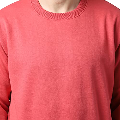 Image of Mack Jonney Fleece Round Neck Solid Sweatshirt for Men (Pack of 2)-SW RRN PNK Sky 02-P