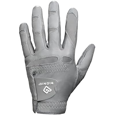 Bionic Men's StableGrip 2.0 Grey Golf Glove - Made from Premium Cabretta Leather