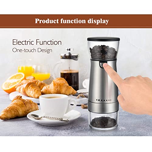 ywewsq Molinillo de café eléctrico USB Ajustable para Uso en el hogar y la Oficina, Molinillo Profesional de Granos de… - Imagen 4