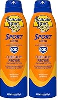 Banana Boat Sport Ultra SPF 100 Sunscreen Spray, 6oz - Water Resistant, High SPF, Sport Sunscreen (Pack of 2)
