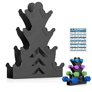 Dumbbell Rack, Dumbbell Storage Rack 4 Tier Weight Organizer Rack Only for Home Gym Weight Rack No need Assembly