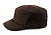 NYFASHION101 Fashionable Solid Color Unisex Fitted Army Military Cadet Cap, Brown, XL