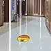 Battery Charging Area Signs Floor Decals Yellow Red Anti-Slip Round Shape Lifestyle Industrial Forklifts Stickers 17Inches Longer Side
