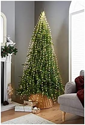 spot on dealz® 672 LED Christmas Lights Sparkle Cascading Micro Tree Lights Christmas Decorations Outdoor Home Garden Indoor Xmas Lighting Ornament Festive Decor Warm White