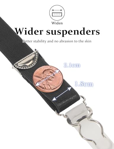 Image of ohyeah Plus Size High Waist Garter Belt Set Lace Mesh Suspender Belt with 6 Vintage Metal Clip for Stockings