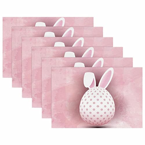 Sets de table œuf de Pâques aquarelle, le cadeau de table idéal x6