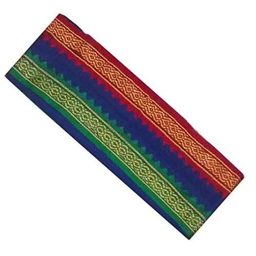 Stylesindia Men's Cotton Colored Single Layer Thalapathy Dhoti with Angavastram (Towel)